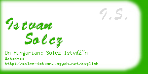 istvan solcz business card